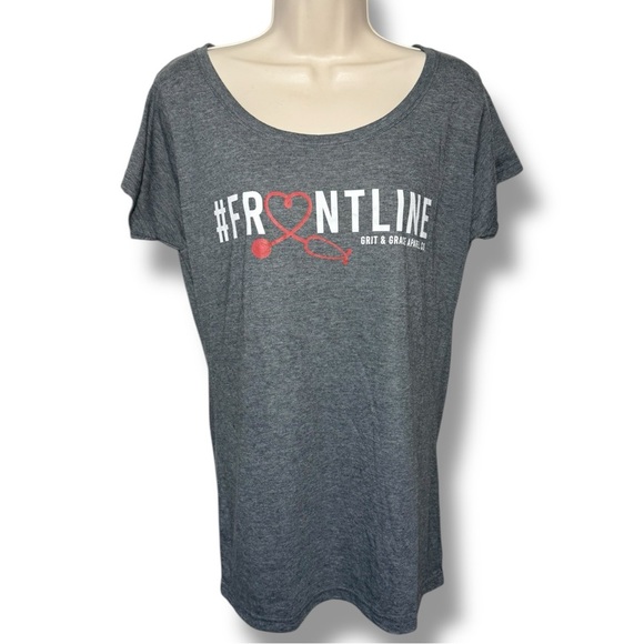 Grit & Grace Women’s Nurse Graphic Tee Gray Size XL - Picture 1 of 3